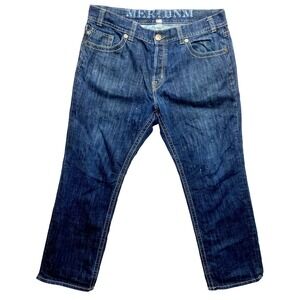 VINTAGE Mek Jeans Mens 38 x 30 Blue Washington Slim Straight Dark Washed